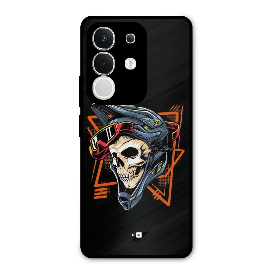 Skull Helmet Metal Back Case for Vivo T4x