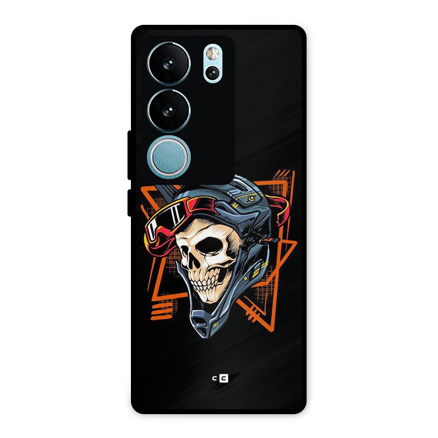 Skull Helmet Metal Back Case for Vivo V29