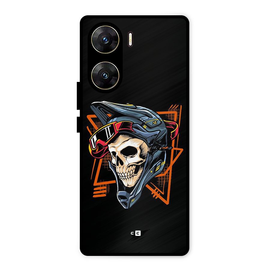 Skull Helmet Metal Back Case for Vivo V29e