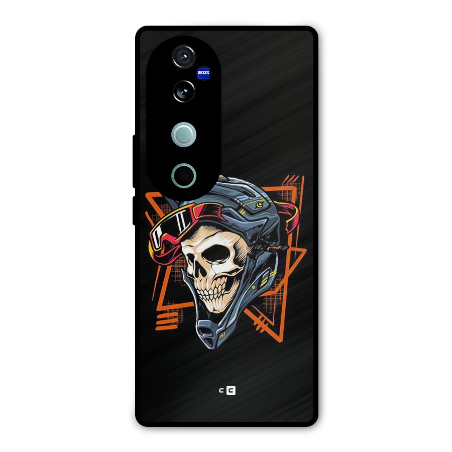 Skull Helmet Metal Back Case for Vivo V40