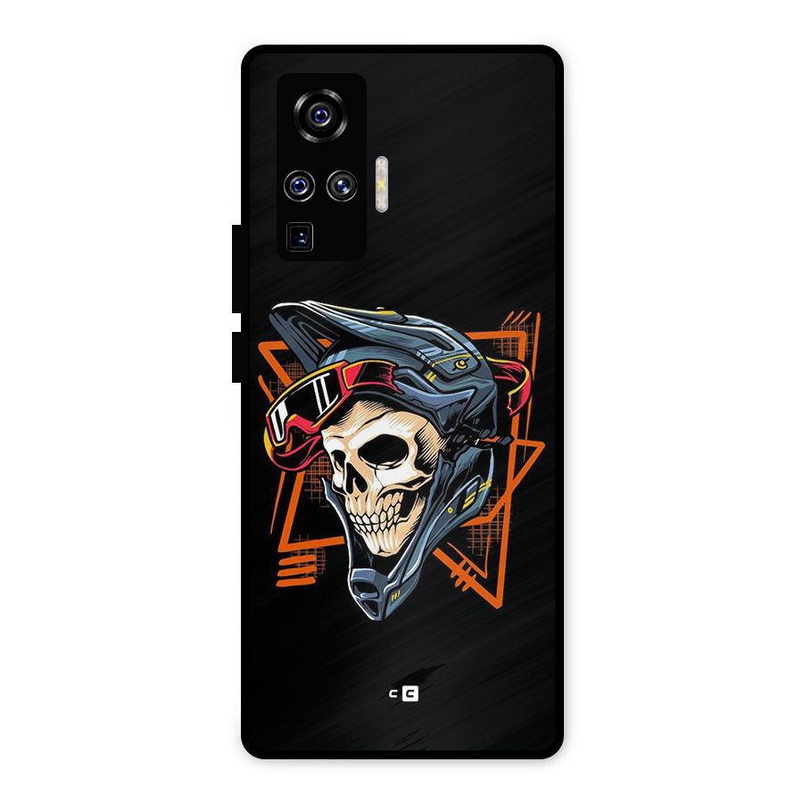 Skull Helmet Metal Back Case for Vivo X50 Pro
