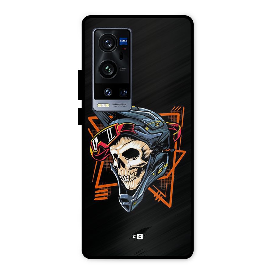 Skull Helmet Metal Back Case for Vivo X60 Pro Plus