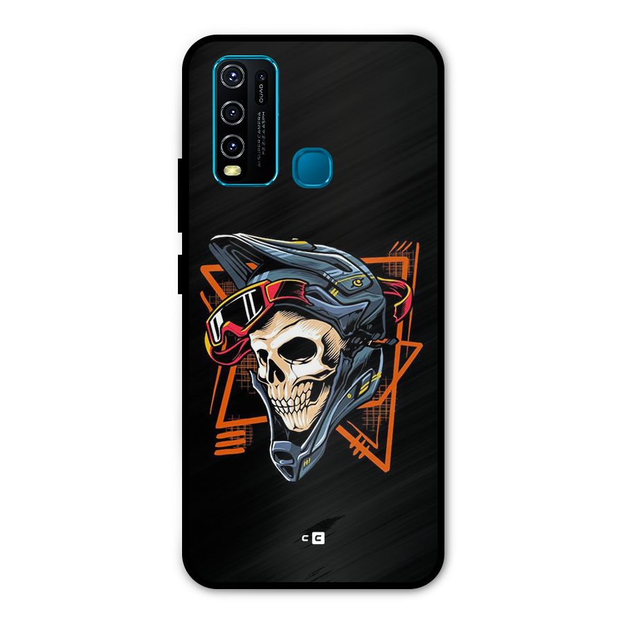 Skull Helmet Metal Back Case for Vivo Y30