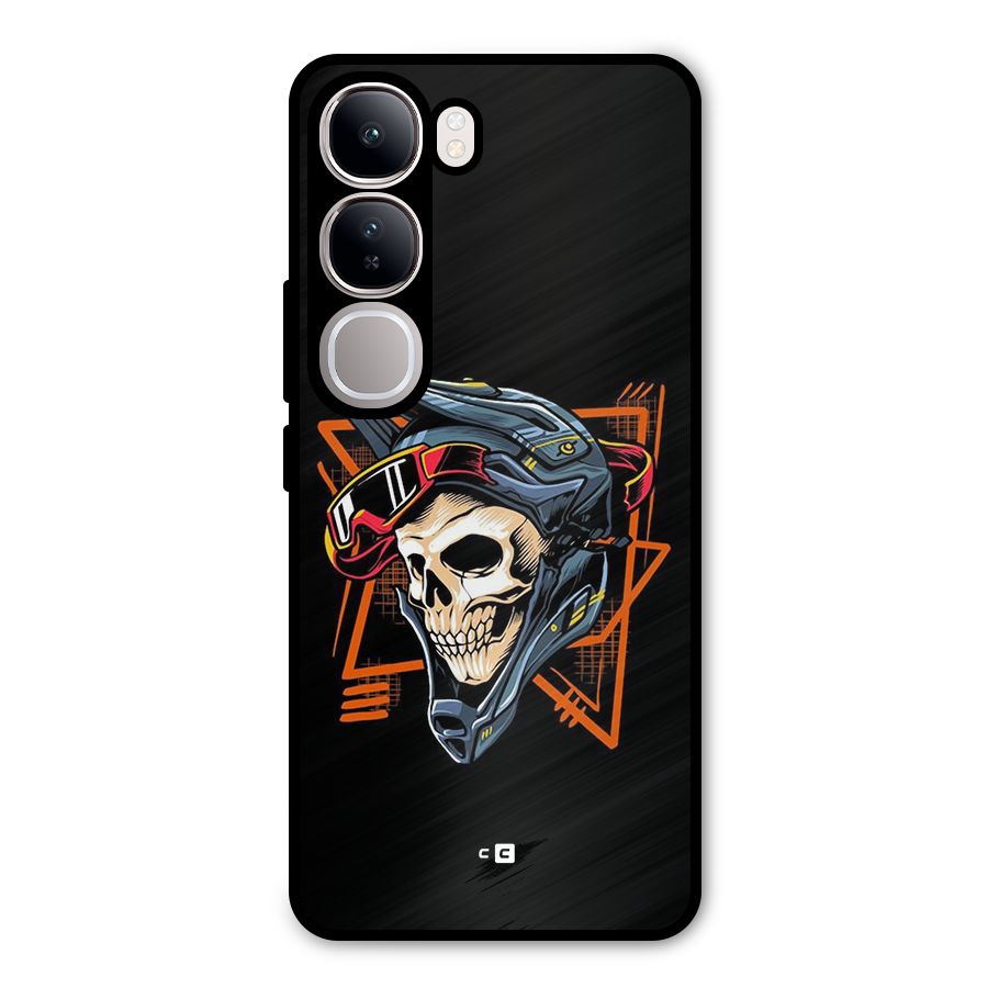 Skull Helmet Metal Back Case for Vivo Y300