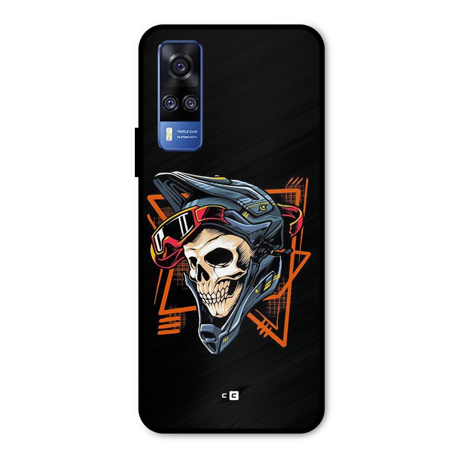 Skull Helmet Metal Back Case for Vivo Y51A