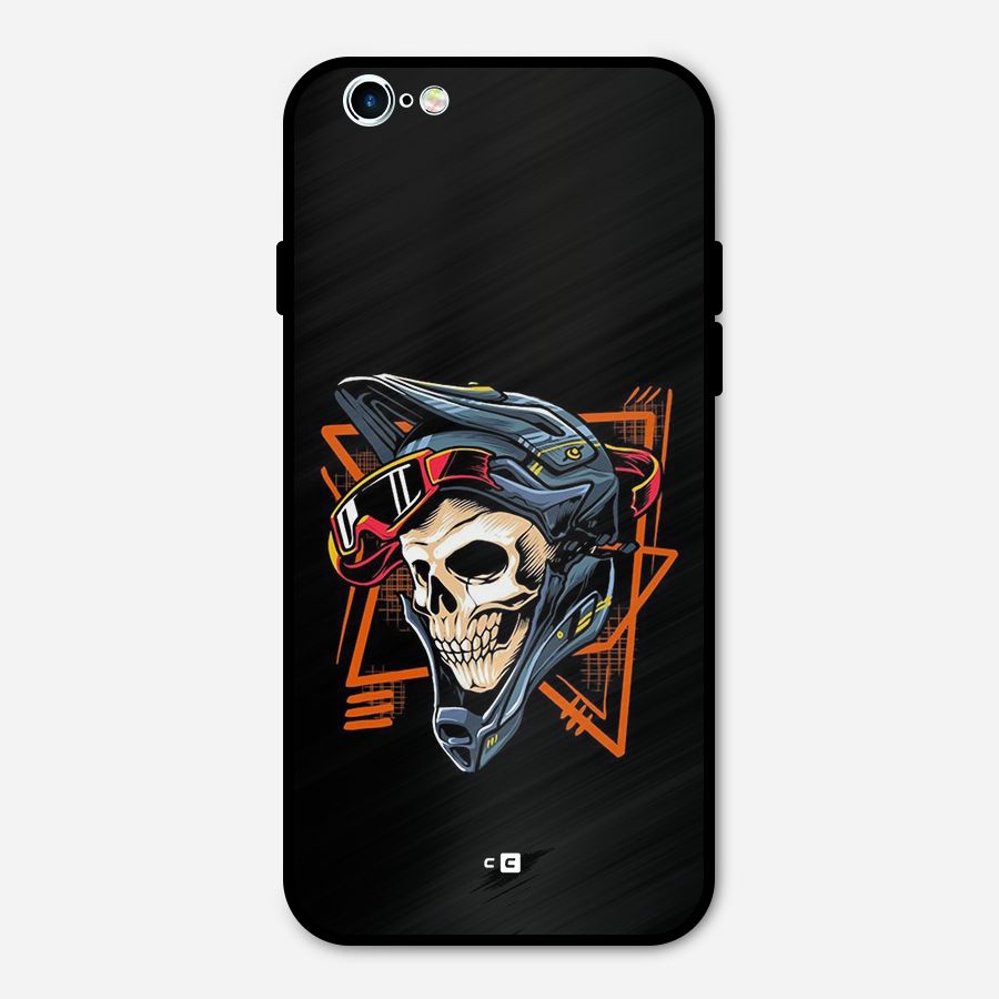 Skull Helmet Metal Back Case for iPhone 6 6s