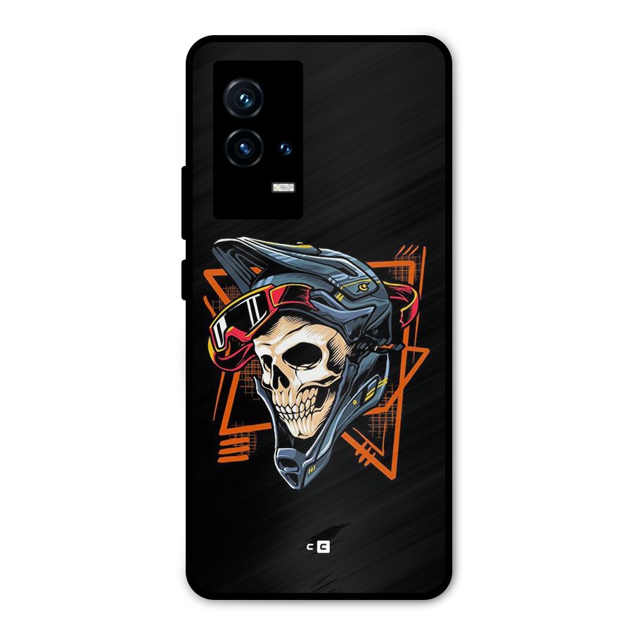 Skull Helmet Metal Back Case for iQOO 9 5G
