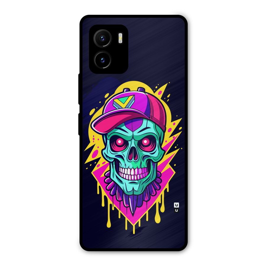 Skull In Cap Metal Back Case for Vivo Y15s