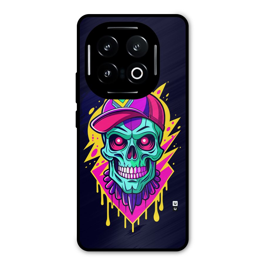 Skull In Cap Metal Back Case for iQOO 13