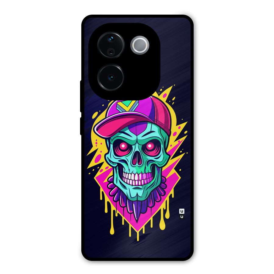 Skull In Cap Metal Back Case for iQOO Z9s Pro