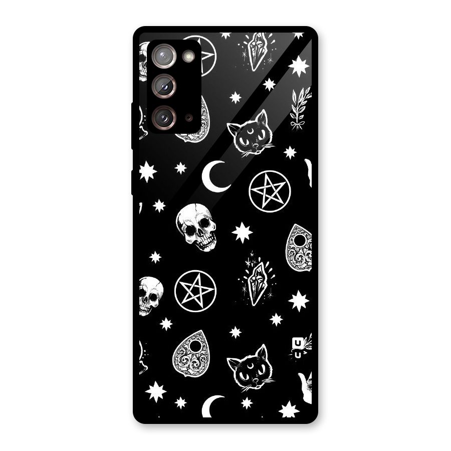 Skull Moon Design Glass Back Case for Galaxy Note 20