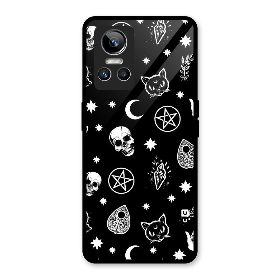 Skull Moon Design Glass Back Case for Realme GT Neo 3