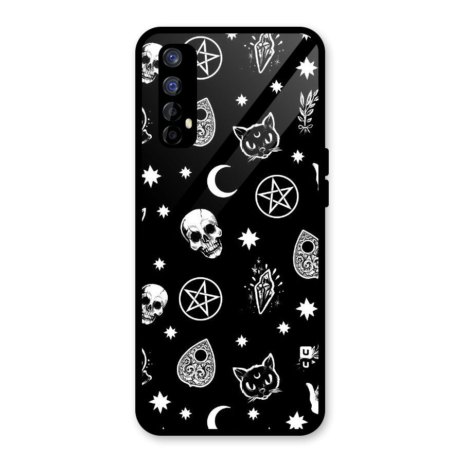 Skull Moon Design Glass Back Case for Realme Narzo 20 Pro
