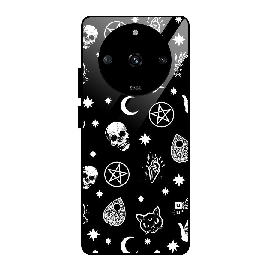 Skull Moon Design Glass Back Case for Realme Narzo 60 5G