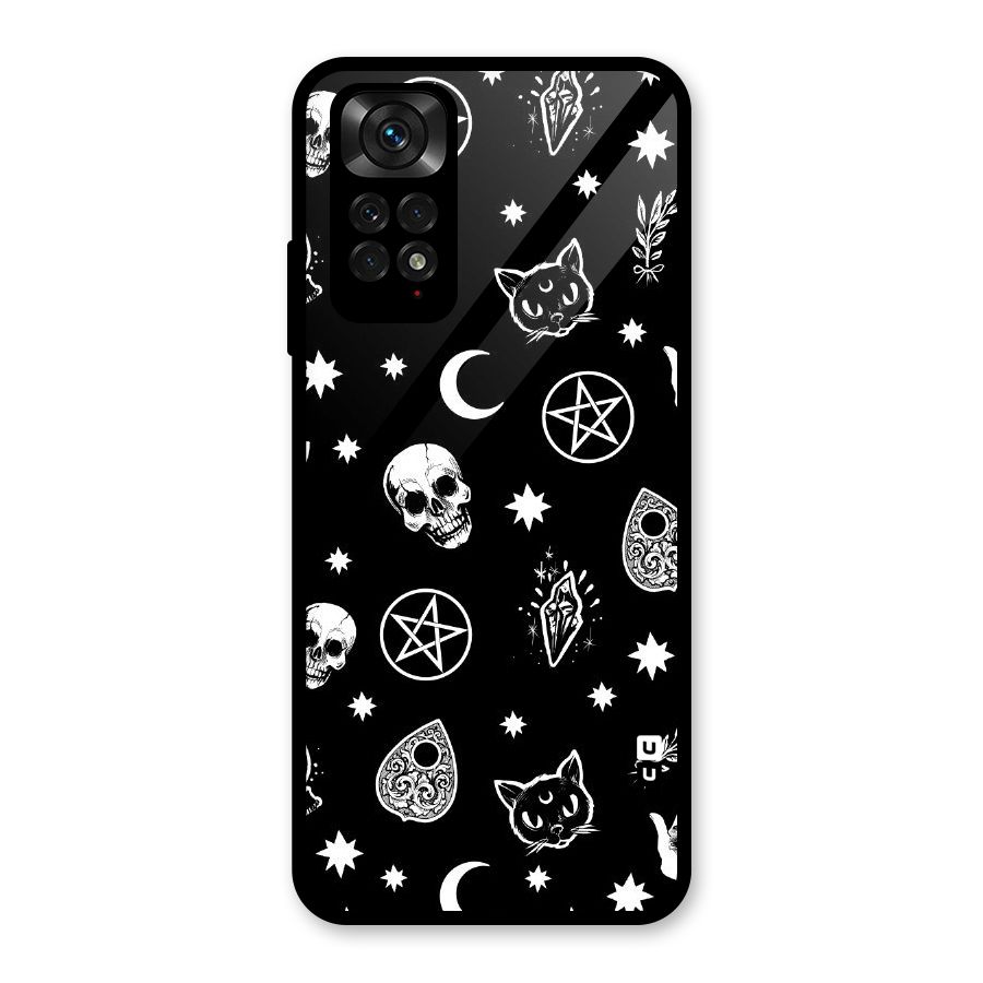 Skull Moon Design Glass Back Case for Redmi Note 11S