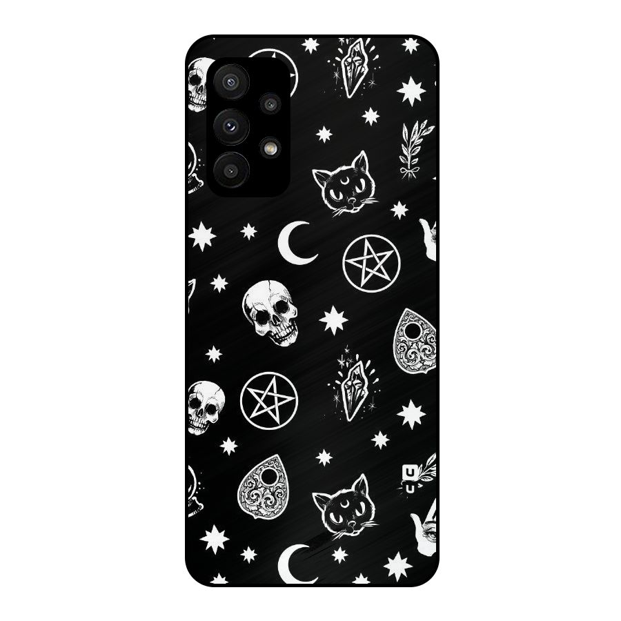 Skull Moon Design Metal Back Case for Galaxy A23