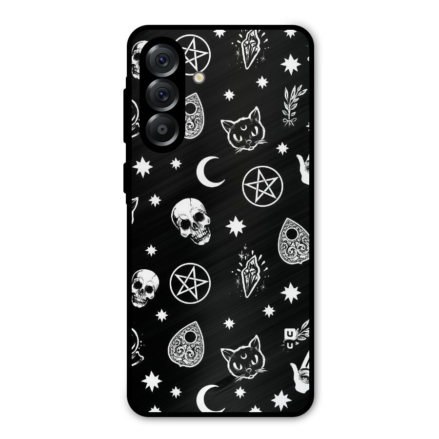 Skull Moon Design Metal Back Case for Galaxy A36