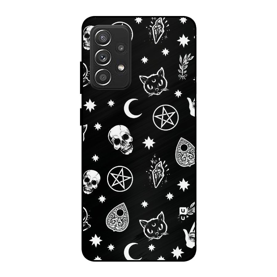 Skull Moon Design Metal Back Case for Galaxy A52s 5G
