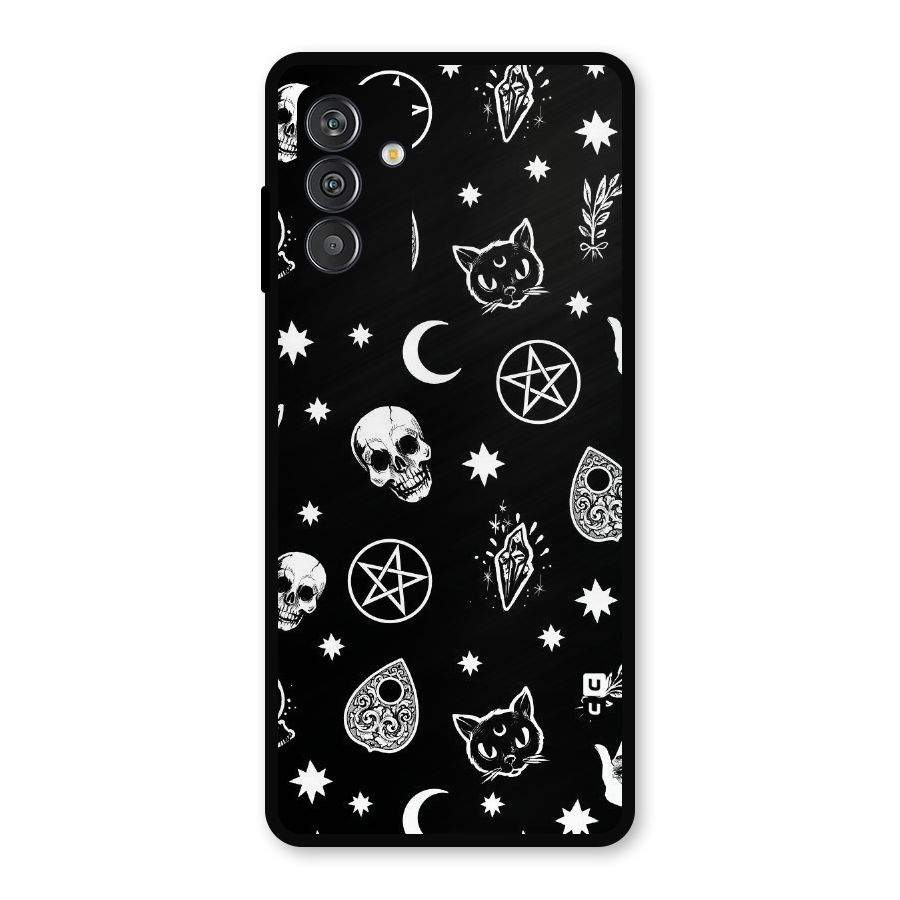 Skull Moon Design Metal Back Case for Galaxy F13