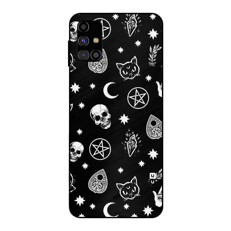 Skull Moon Design Metal Back Case for Galaxy M31s