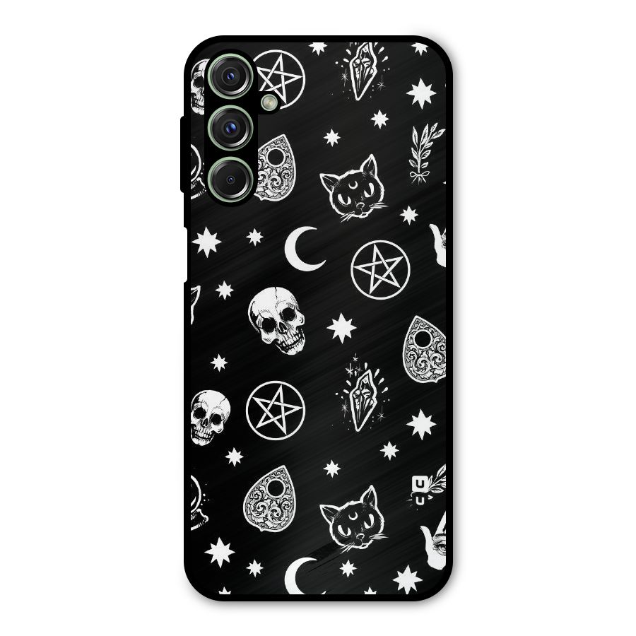 Skull Moon Design Metal Back Case for Galaxy M34