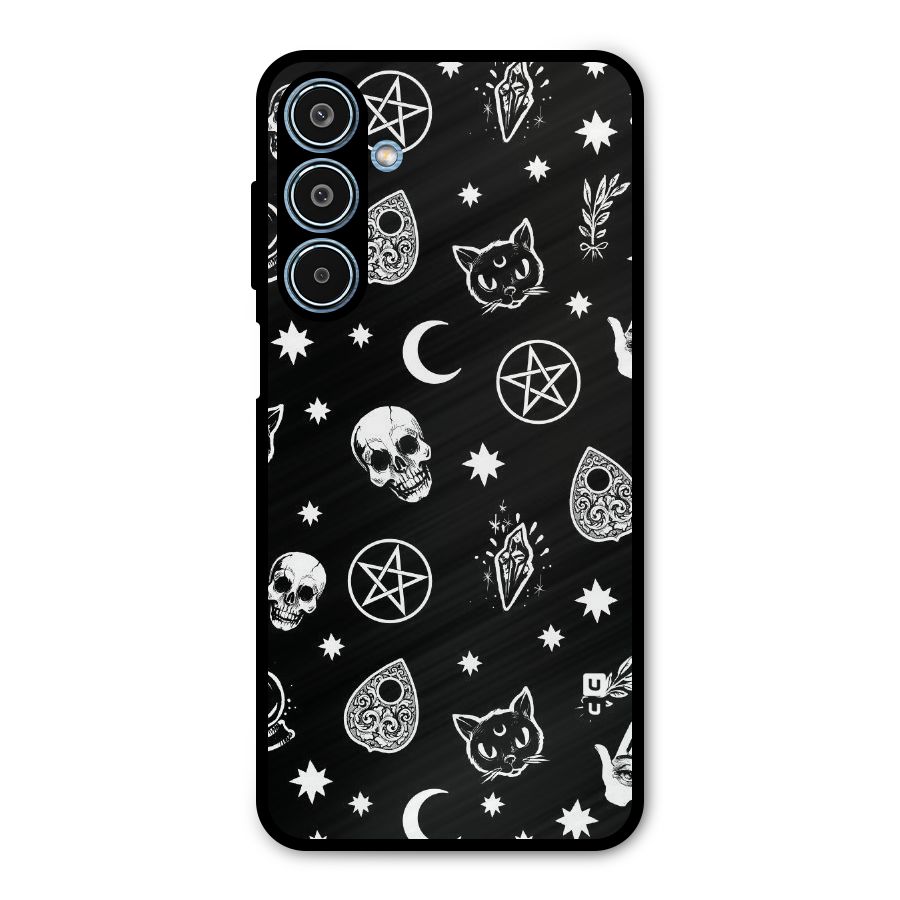 Skull Moon Design Metal Back Case for Galaxy M35
