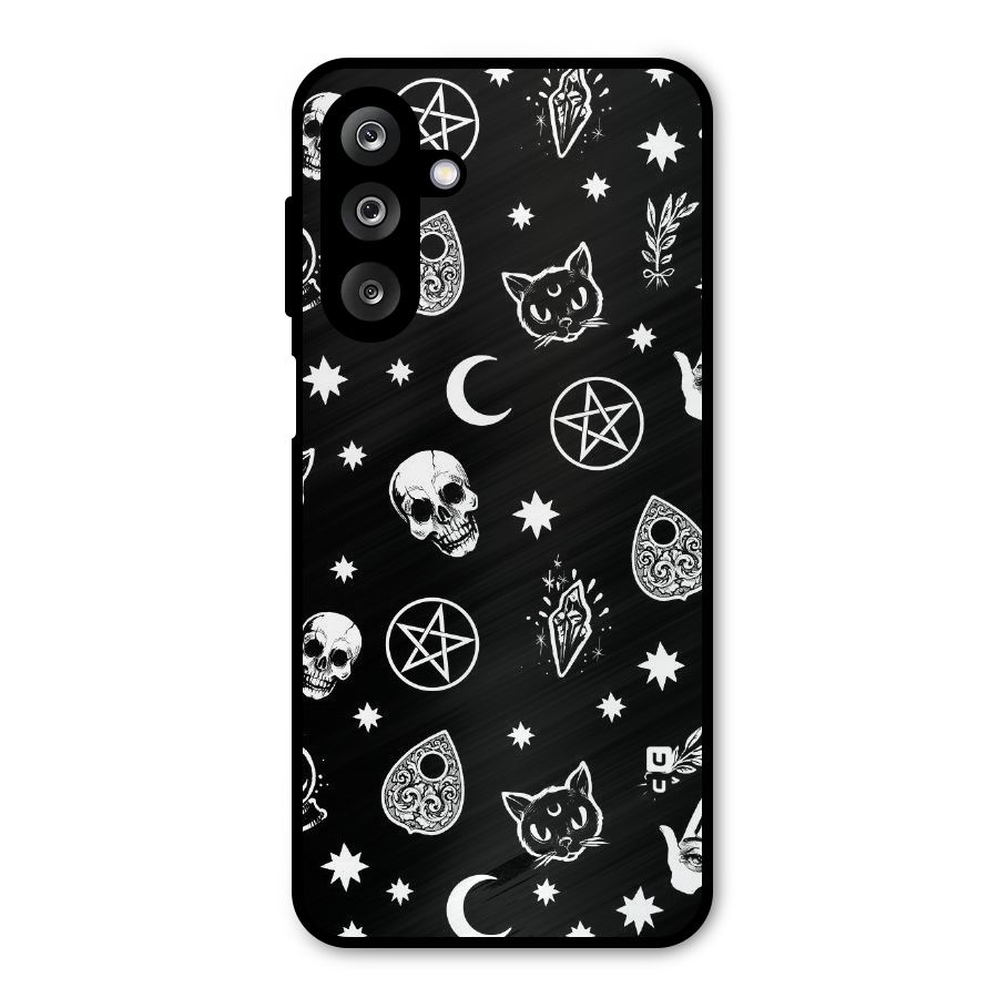 Skull Moon Design Metal Back Case for Galaxy M36