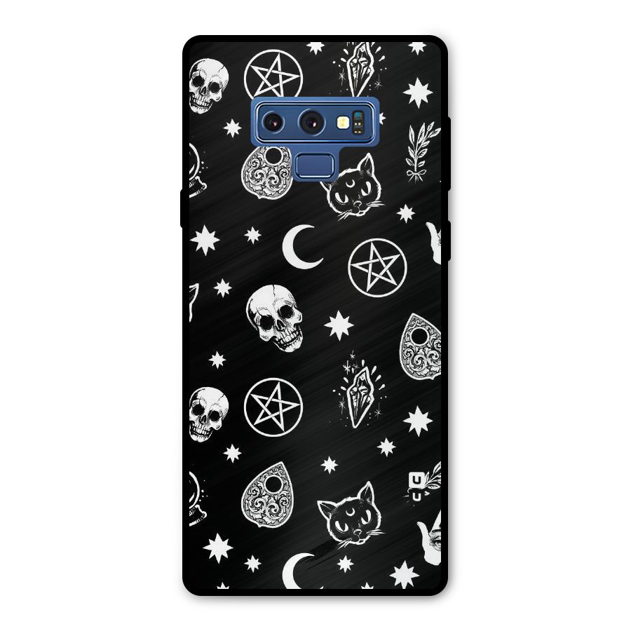 Skull Moon Design Metal Back Case for Galaxy Note 9