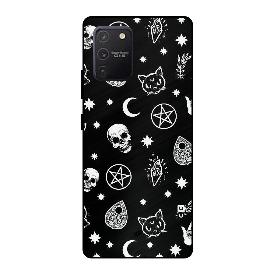 Skull Moon Design Metal Back Case for Galaxy S10 Lite