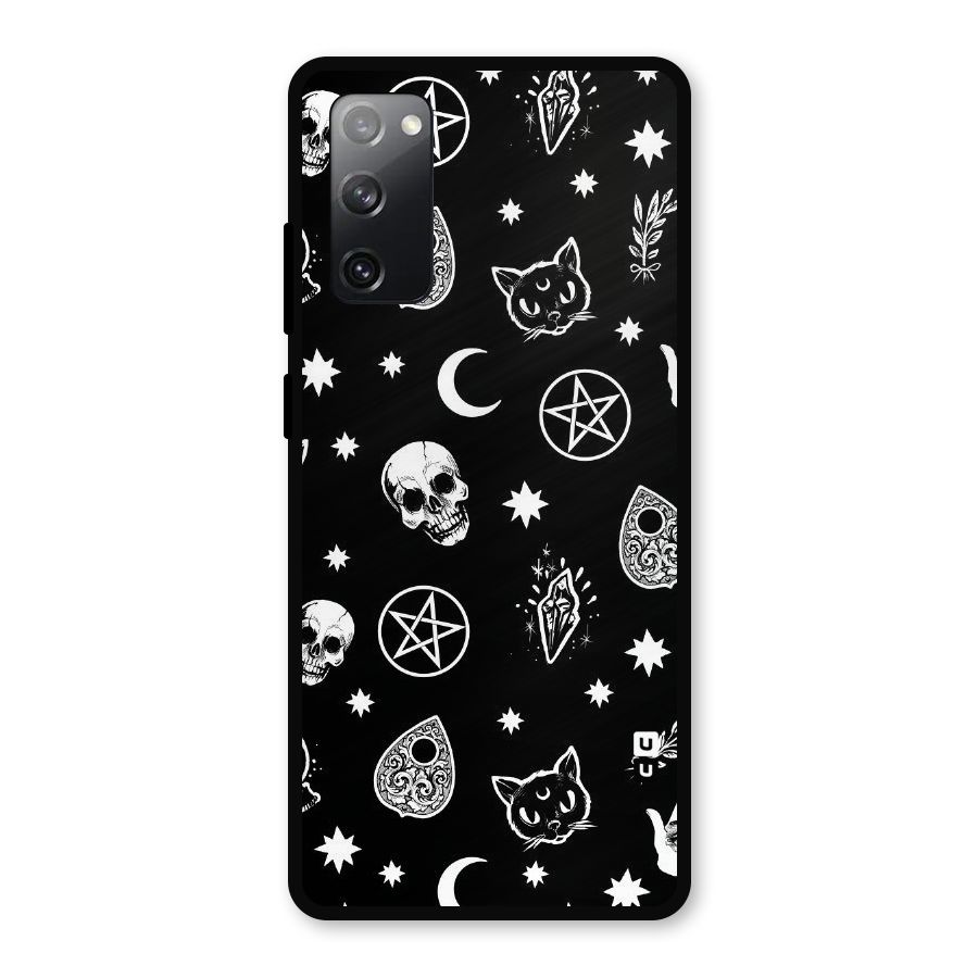 Skull Moon Design Metal Back Case for Galaxy S20 FE