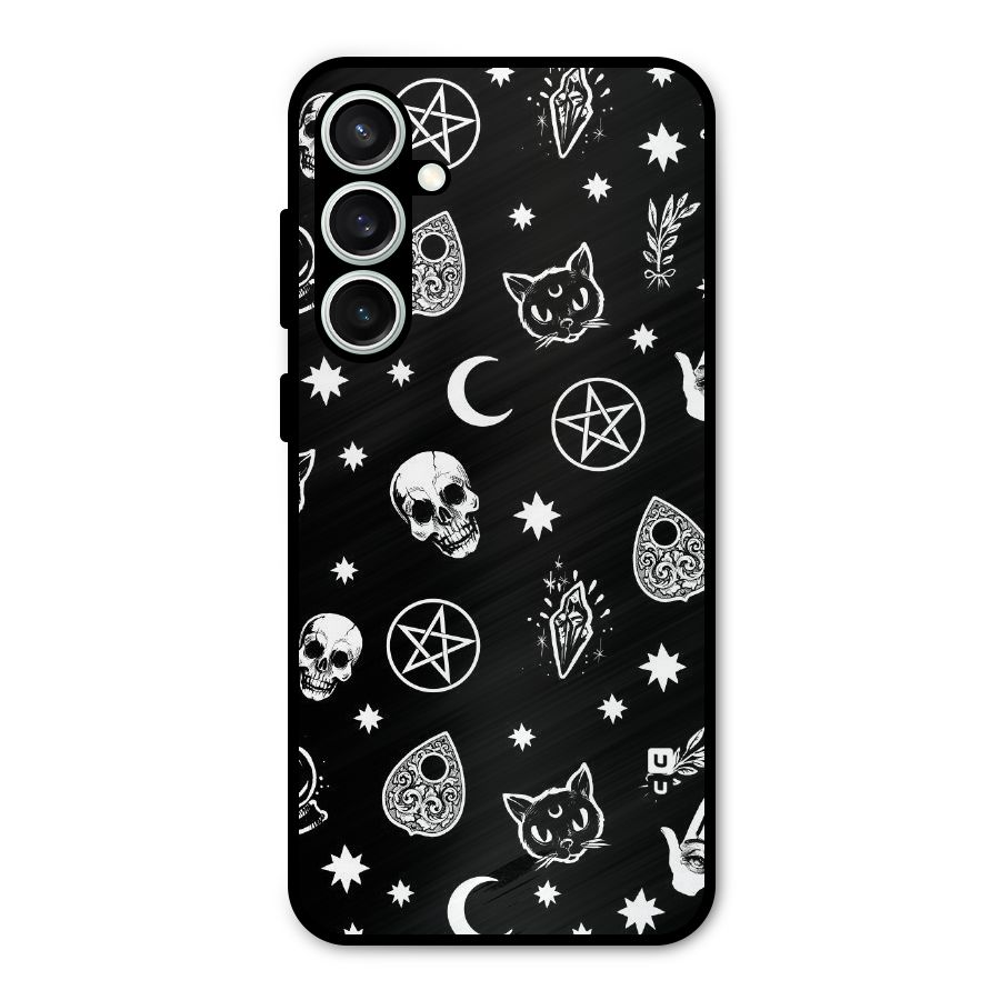 Skull Moon Design Metal Back Case for Galaxy S23 FE