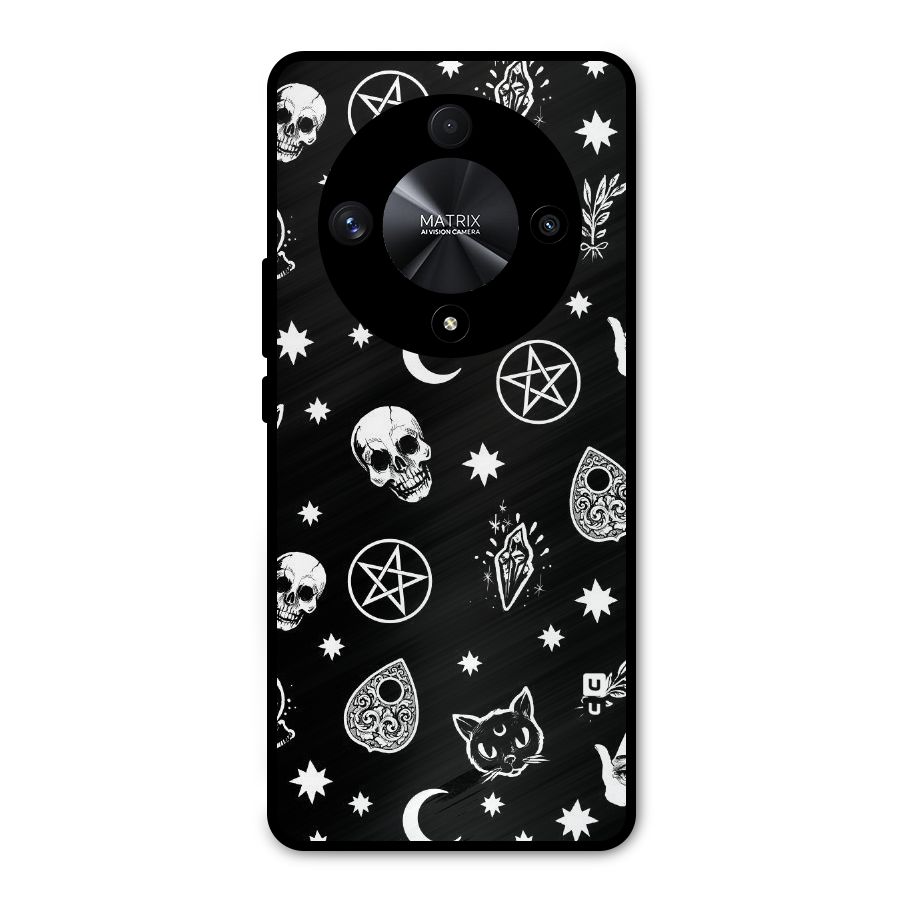 Skull Moon Design Metal Back Case for Honor X9b
