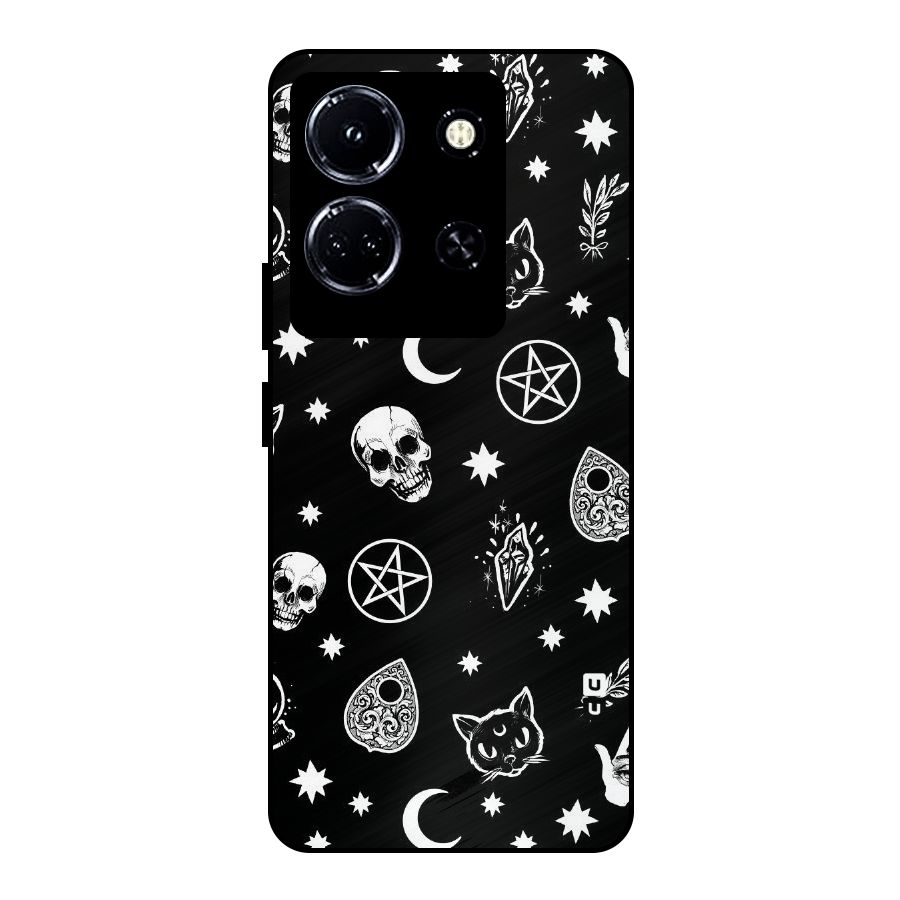 Skull Moon Design Metal Back Case for Infinix Note 30 5G