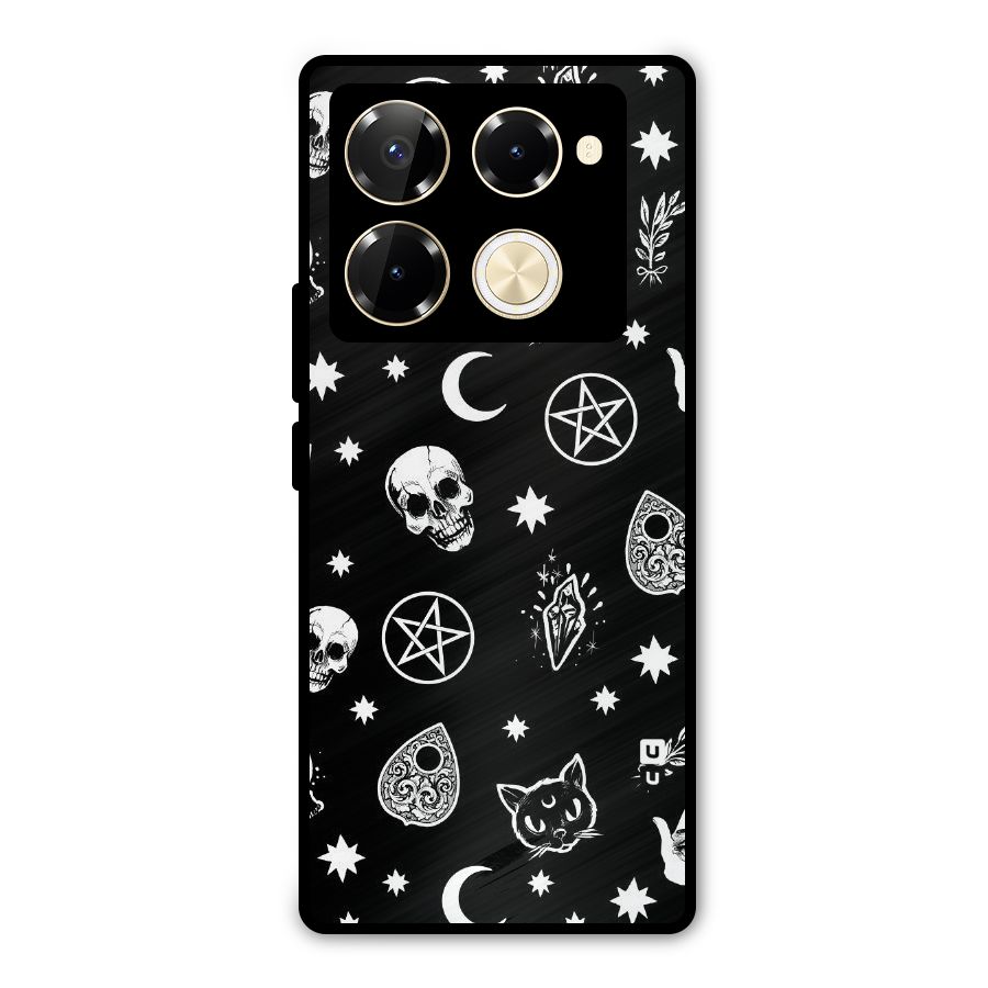 Skull Moon Design Metal Back Case for Infinix Note 40 Pro Plus