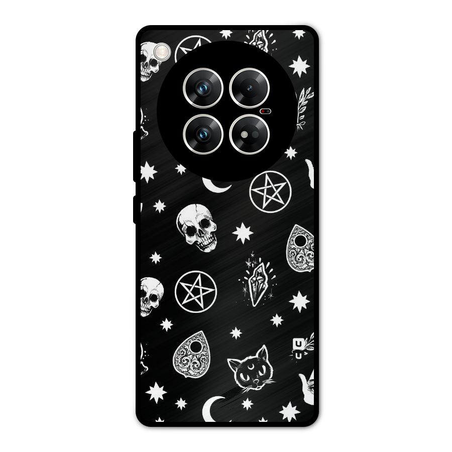 Skull Moon Design Metal Back Case for Infinix Zero 40 5G