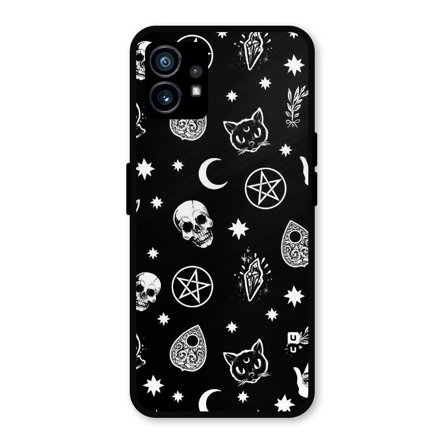 Skull Moon Design Metal Back Case for Nothing Phone 1
