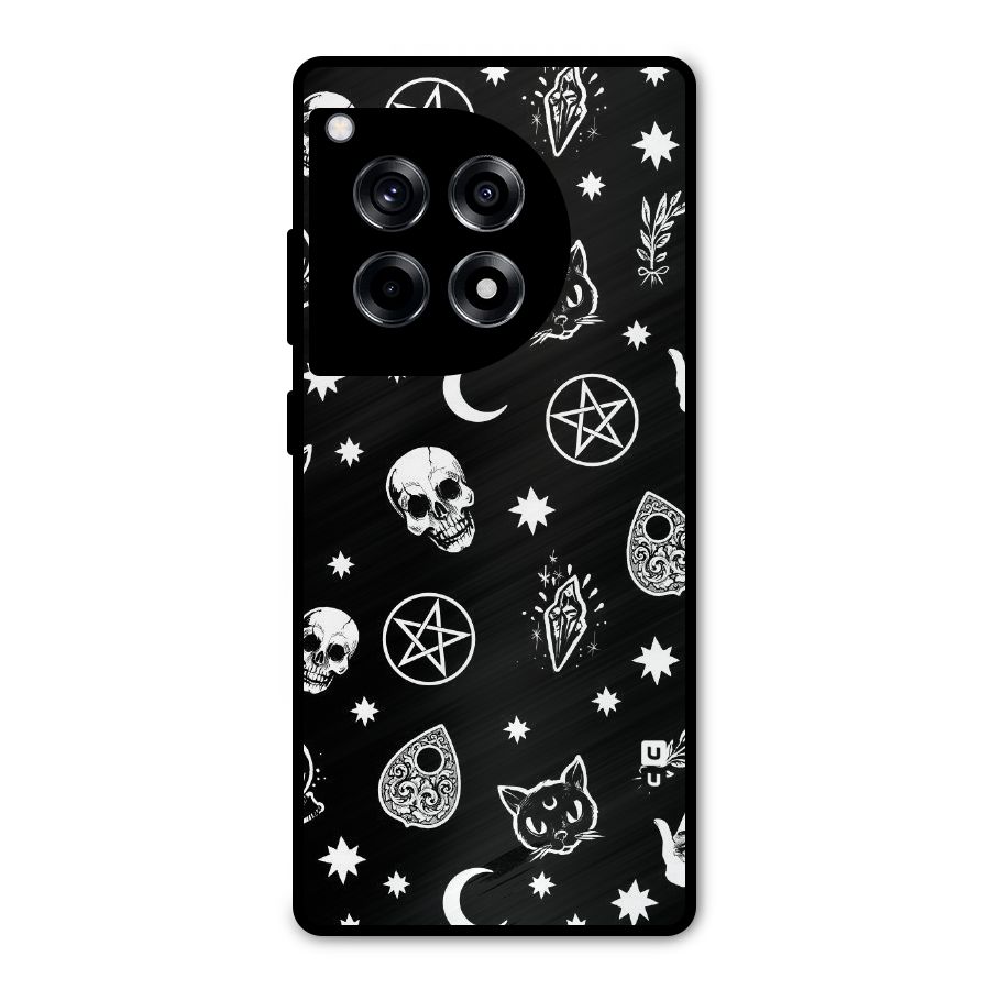 Skull Moon Design Metal Back Case for OnePlus 12R