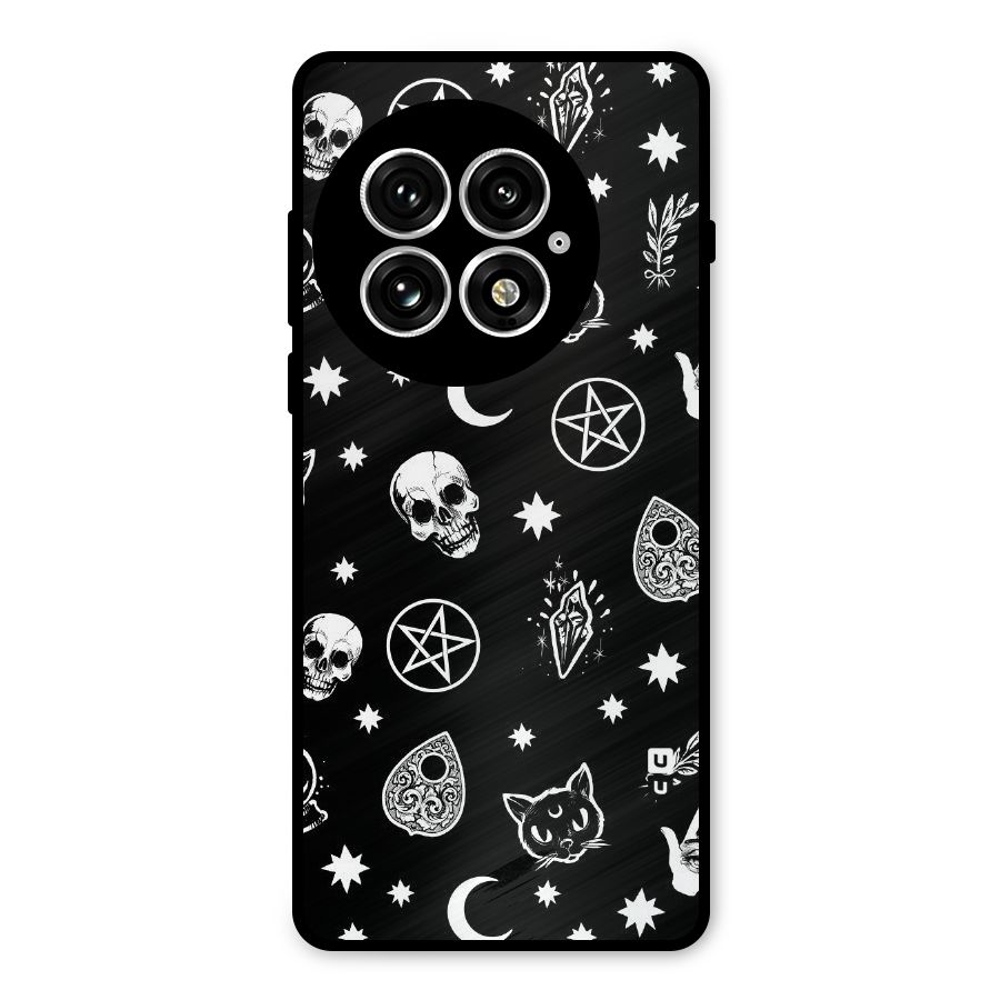 Skull Moon Design Metal Back Case for OnePlus 13