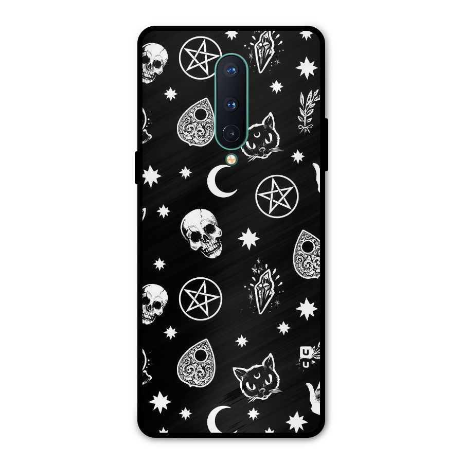 Skull Moon Design Metal Back Case for OnePlus 8