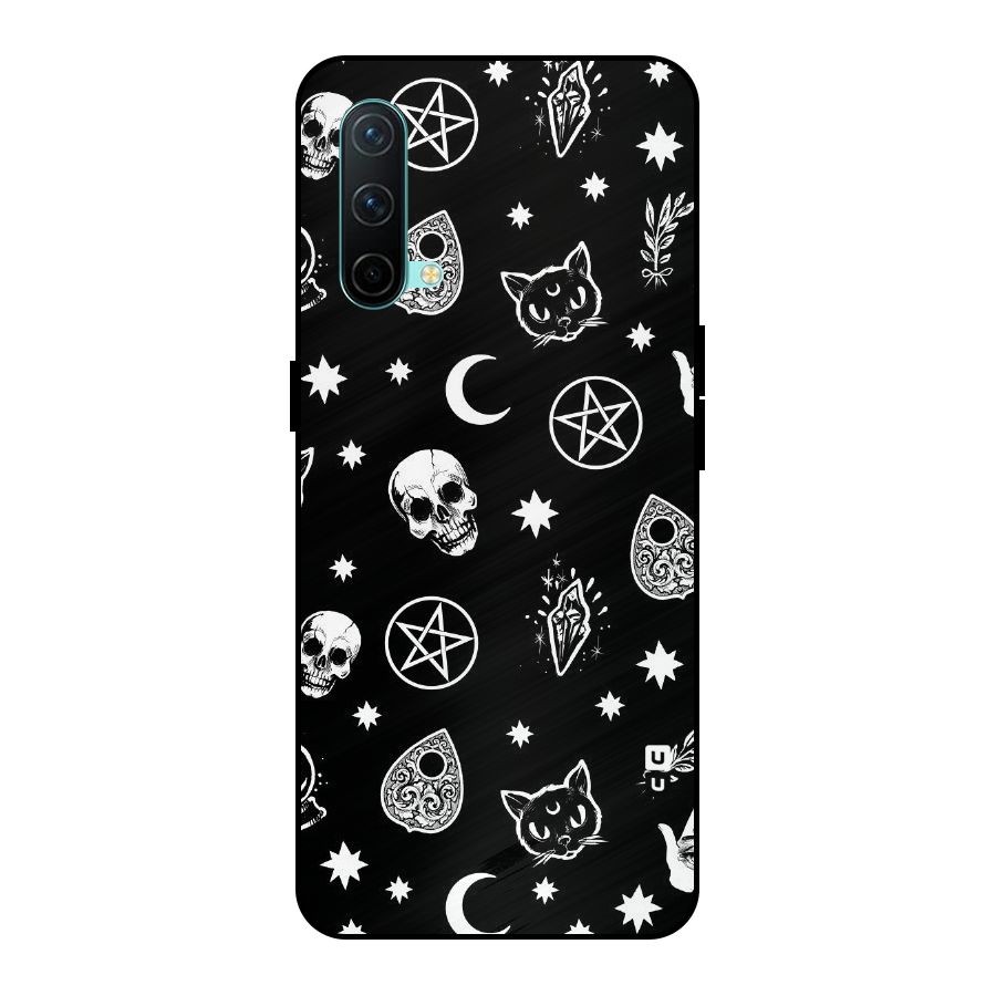Skull Moon Design Metal Back Case for OnePlus Nord CE 5G