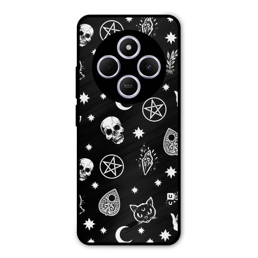 Skull Moon Design Metal Back Case for Poco M7