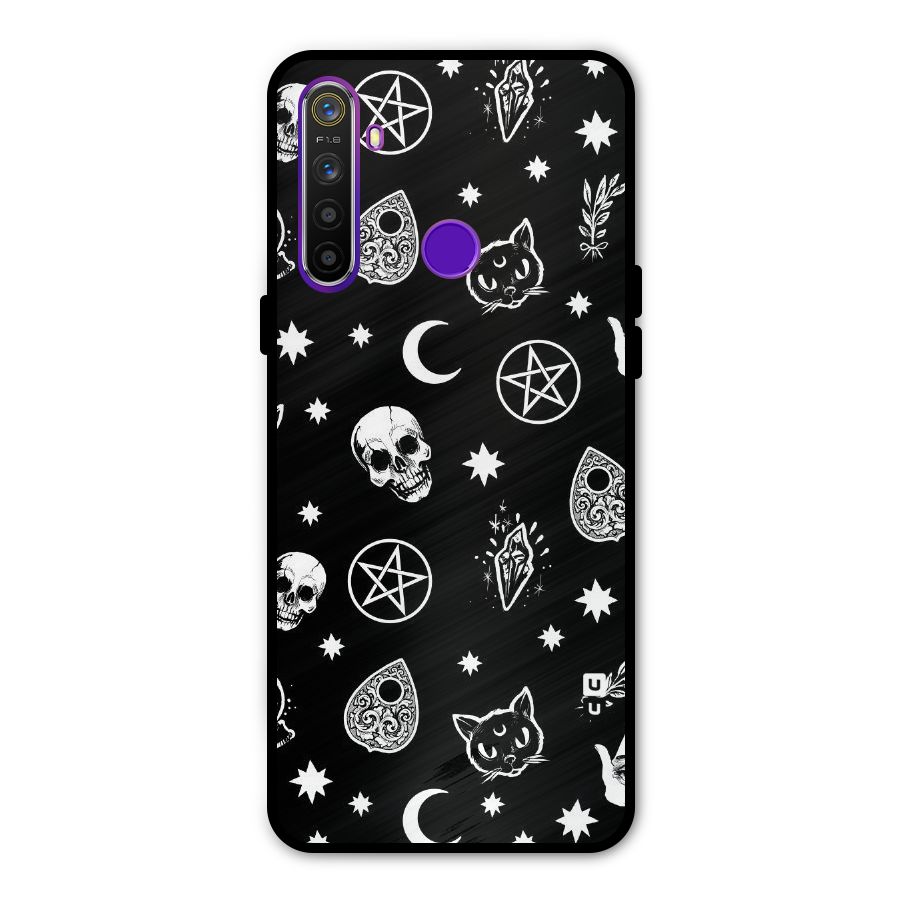 Skull Moon Design Metal Back Case for Realme 5