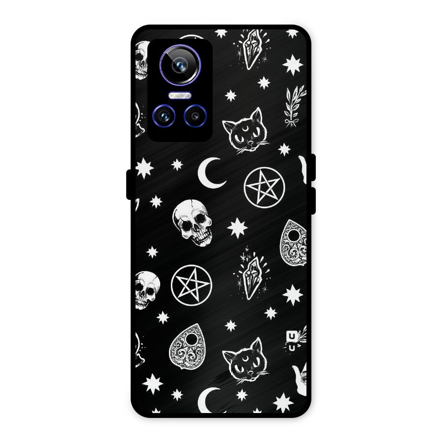 Skull Moon Design Metal Back Case for Realme GT Neo 3