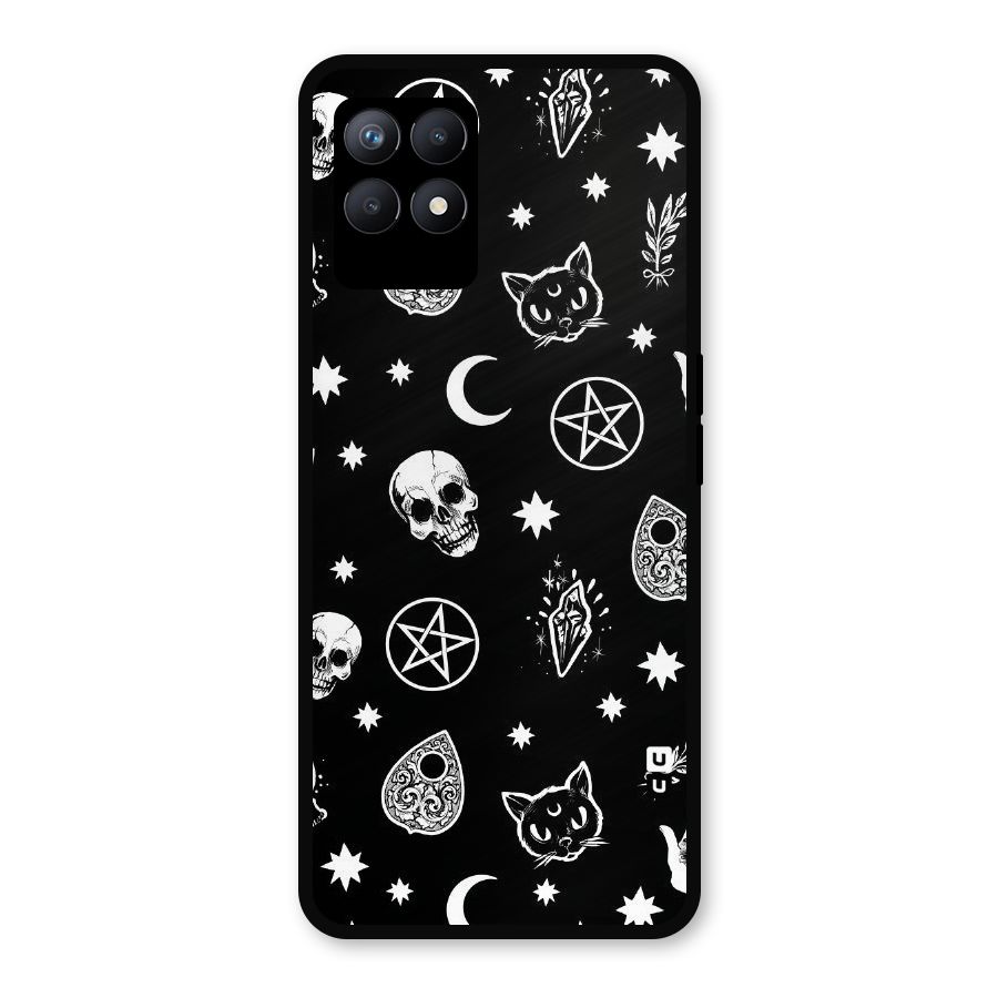 Skull Moon Design Metal Back Case for Realme Narzo 50