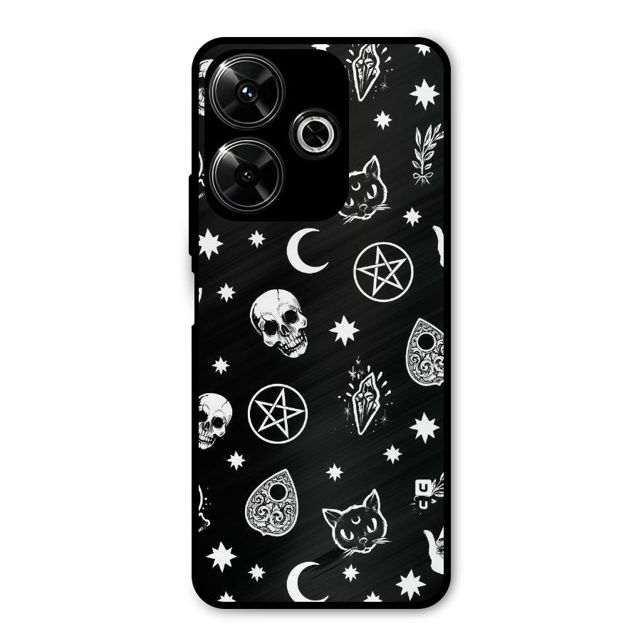 Skull Moon Design Metal Back Case for Redmi 13 5G