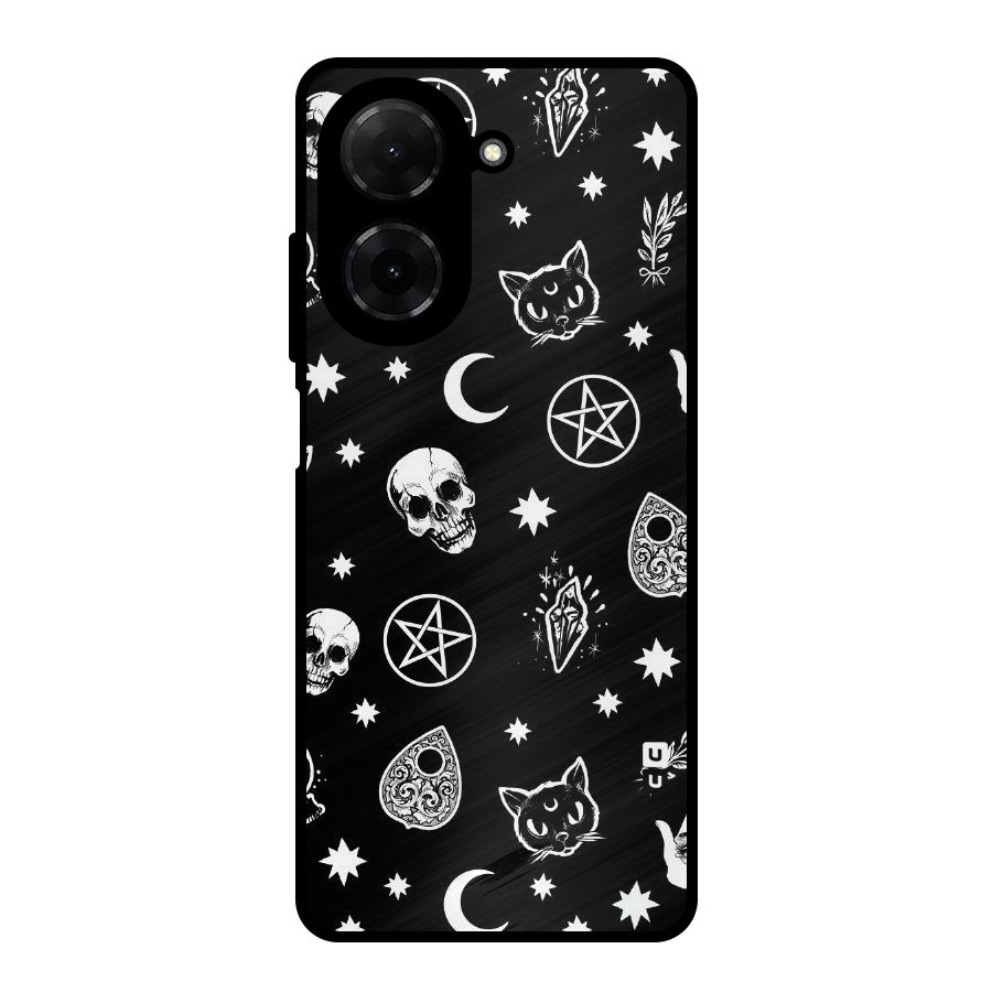 Skull Moon Design Metal Back Case for Redmi A5 4G