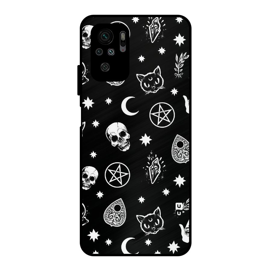 Skull Moon Design Metal Back Case for Redmi Note 10S