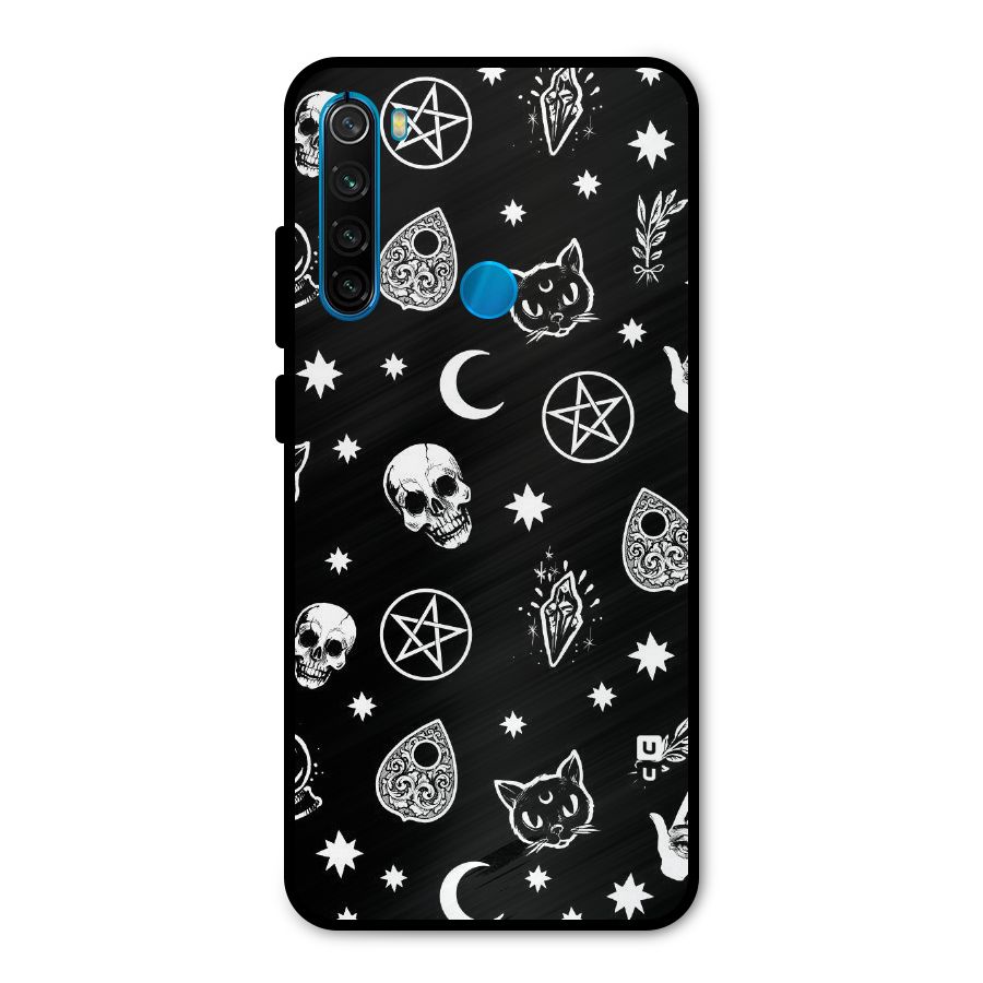 Skull Moon Design Metal Back Case for Redmi Note 8