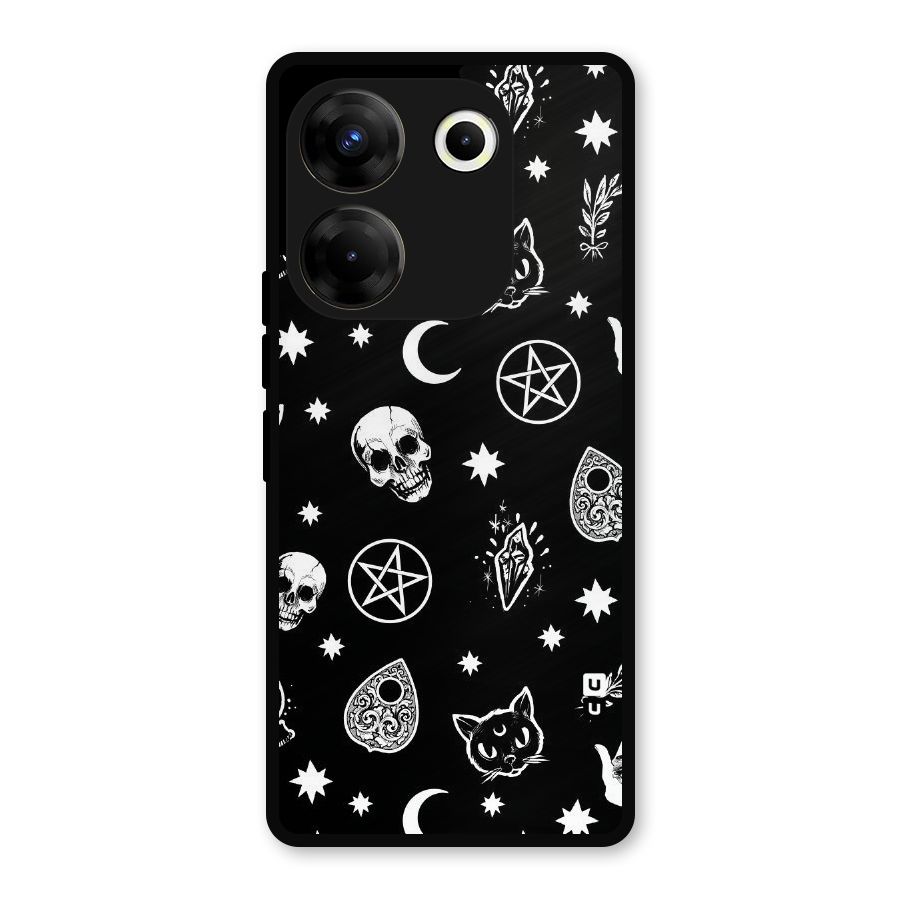 Skull Moon Design Metal Back Case for Tecno Camon 20