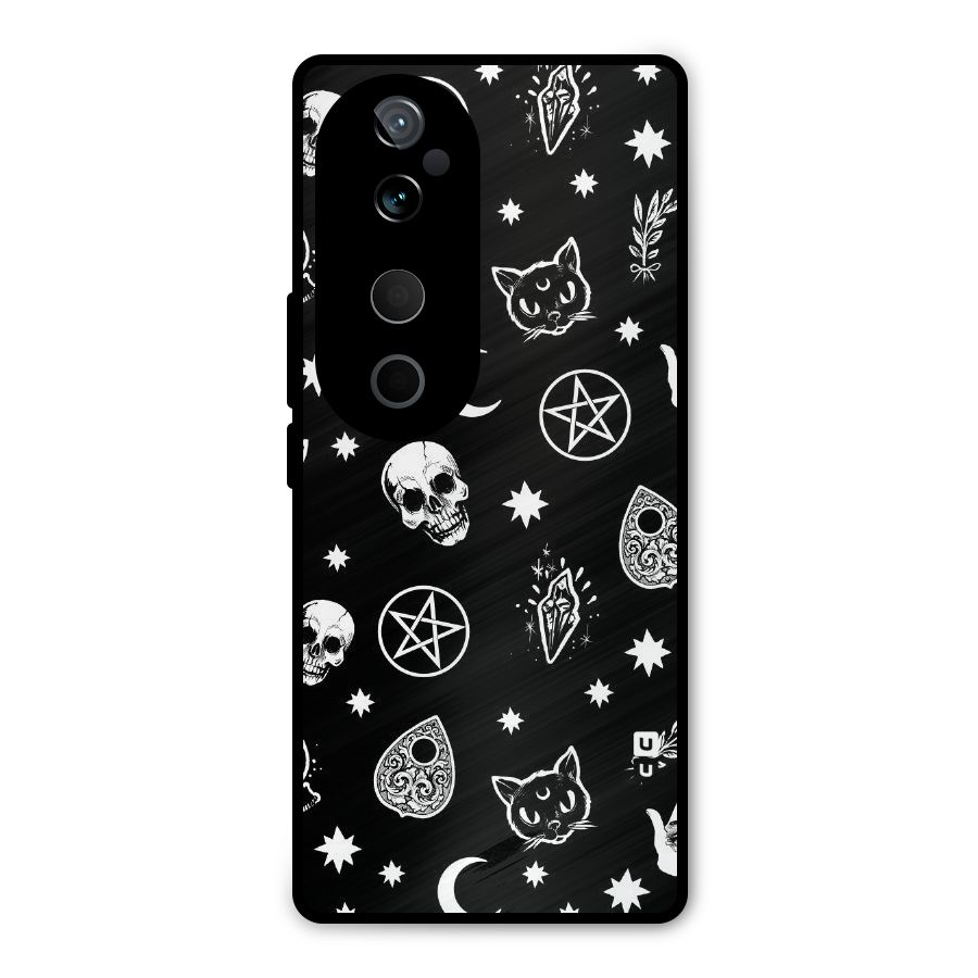 Skull Moon Design Metal Back Case for Vivo T3 Ultra